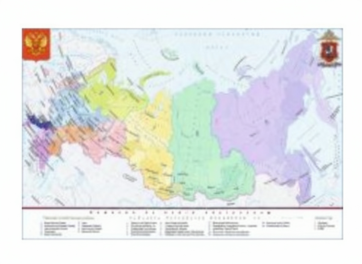 Настенная карта Российской Федерации (с новыми субъектами)