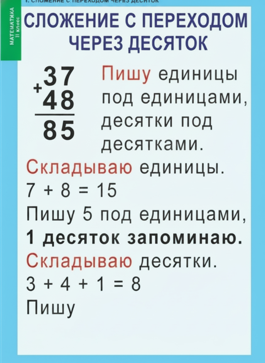 Комплект плакатов Математика 2 класс