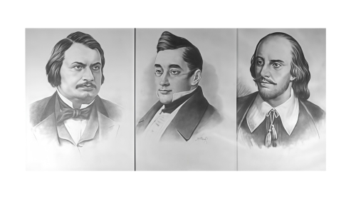 Комплект портретов писателей (37 шт.)