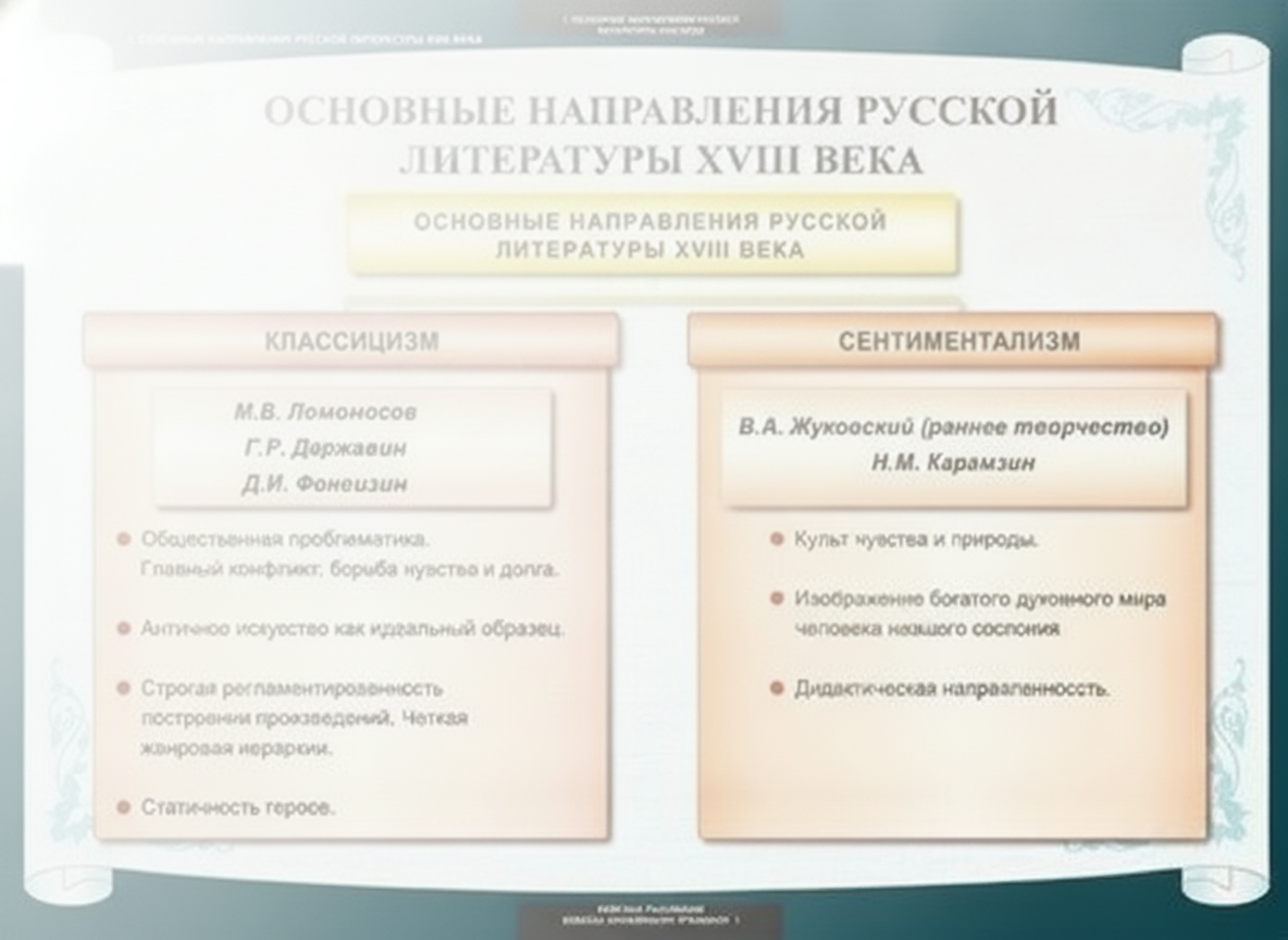 Комплект плакатов Литература 8 кл.
