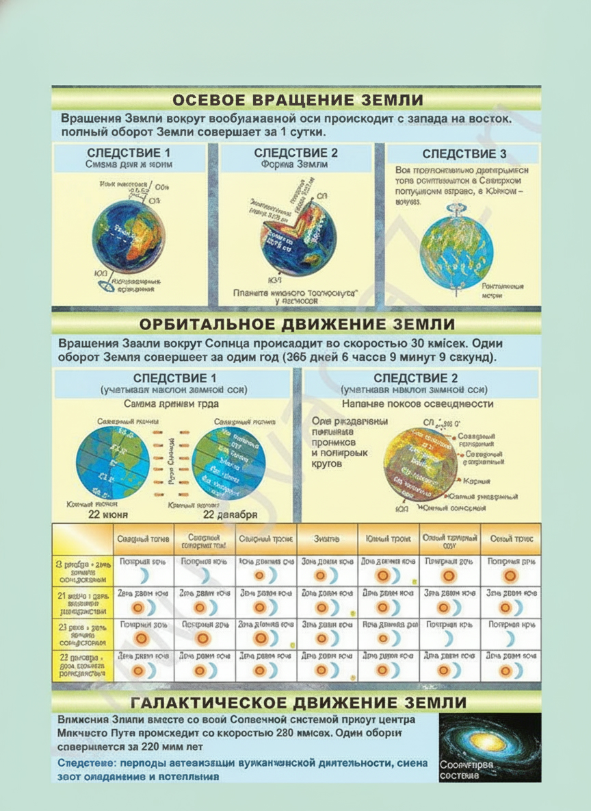 Комплект плакатов География. Начальный курс 6 кл.