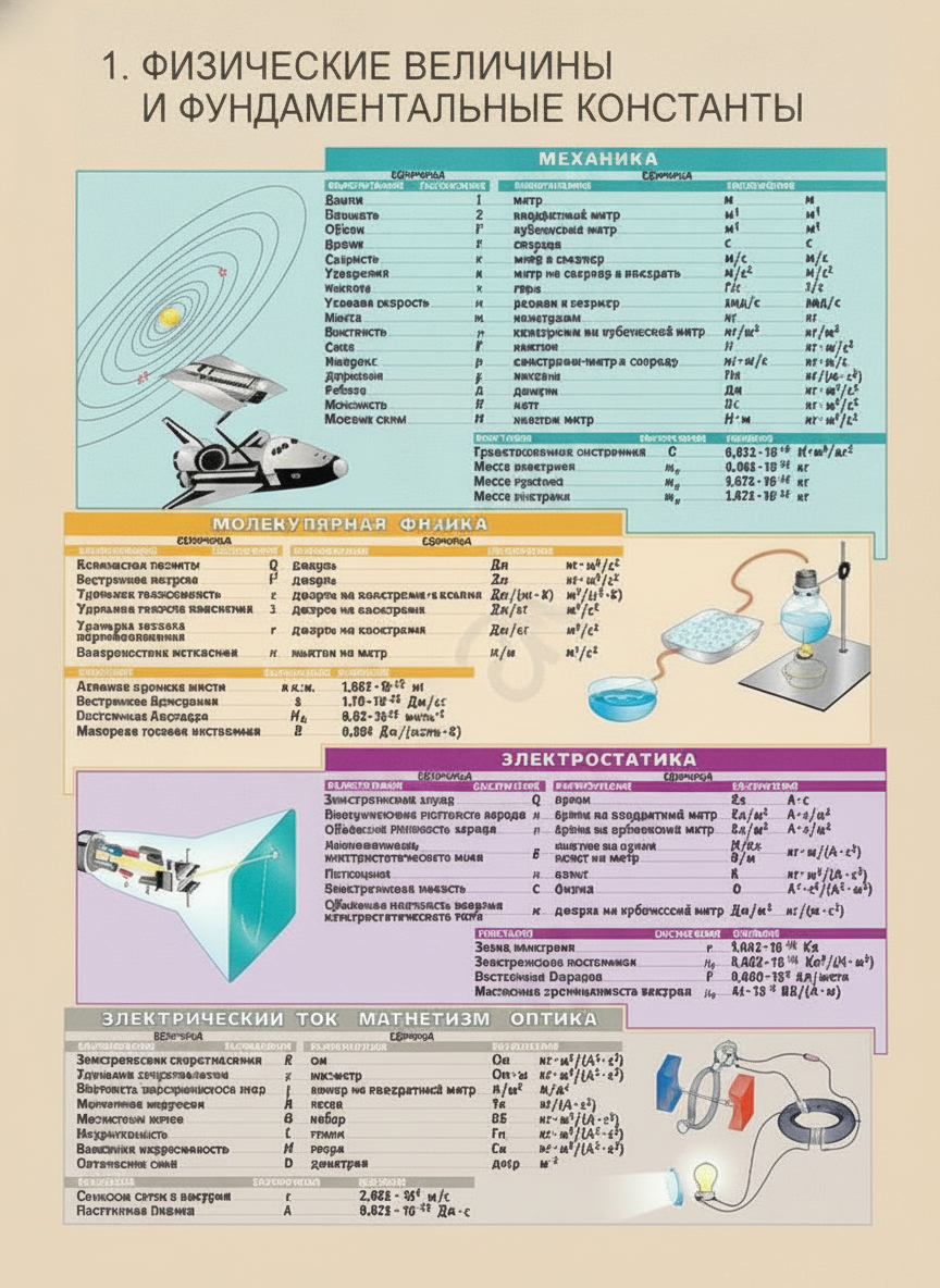 Комплект плакатов Физика 10 класс