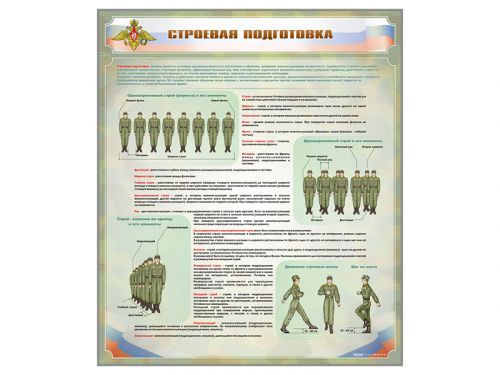 Стенд "Строевая подготовка", 1200х1400 мм