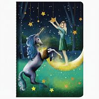 Тетрадь 40 л. в клетку обложка SoftTouch, фольга, бежевая бум. 70 г/м2, сшивка, А5 (147х210 мм), FAIRY TALE, BRAUBERG, 403788