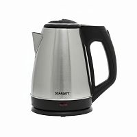 Чайник SCARLETT SC-EK21S25, 1,5 л, 1350 Вт, закрытый нагревательный элемент, сталь