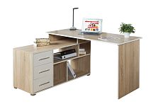 Стол офисный с приставной тумбой, 1400(450)х1260х750(570) мм