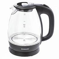 Чайник SONNEN KT-1786, 1,7 л, 2200 Вт, закрытый нагревательный элемент, стекло, 453422