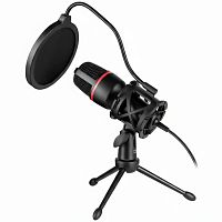 Микрофон игровой DEFENDER Forte GMC 300, кабель 2,4 м, 120 дБ, с мембраной, для стриминга, 64630