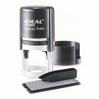 Печать самонаборная 1-круг, оттиск D=42, синий, TRODAT IDEAL 46042DB-R1, крышка, КАССА В КОМПЛЕКТЕ, 161483