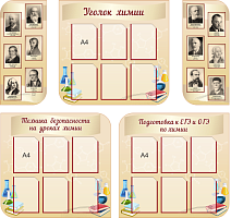 Комплект стендов для кабинета химии (5 шт)