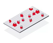 Игровое поле надувных фигур для лазертага