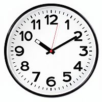 Часы настенные TROYKA 78770783, круг, белые, черная рамка, 30,5х30,5х5,5 см