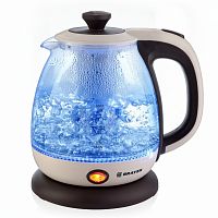 Чайник со съемным заварником BRAYER BR1046, 1 л, 1100 Вт, закрытый нагревательный элемент, бежевый