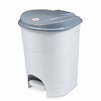 Ведро-контейнер 19 л, с крышкой и педалью, для мусора, 38х29х30 см, серое, IDEA, М2892
