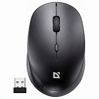 Мышь беспроводная DEFENDER Auris MB-027, USB, 3 кнопки+1 колесо-кнопка, оптическая, ч, 52027