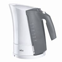Чайник BRAUN WK-300, 1,7 л, 2200 Вт, закрытый нагревательный элемент, пластик, белый