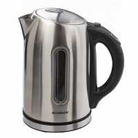 Чайник SONNEN KT-1740, 1,7 л, 2200 Вт, закрытый нагревательный элемент, терморегулятор, нержавеющая сталь, 453421