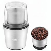 Кофемолка KITFORT КТ-1329, 200 Вт, вместимость 70 г, металл, серебристая