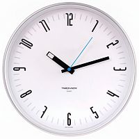 Часы настенные TROYKA 77777710, круг, белые, белая рамка, 30,5х30,5х5 см