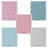 Тетрадь А5 48 л. АЛЬТ скоба, клетка, Soft Touch, фольга, "ЗЕФИРНОЕ НАСТРОЕНИЕ", 7-48-569