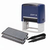Штамп самонаборный 8-строчный STAFF, оттиск 60х40 мм, "Printer 8027", КАССЫ В КОМПЛЕКТЕ, 237430
