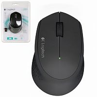 Мышь беспроводная LOGITECH M280, 2 кнопки + 1 колесо-кнопка, оптическая, черная, 910-004287
