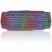 Клавиатура проводная DEFENDER Ultra HB-330L, USB, 104 клавиши, с подсветкой, черная, 45330
