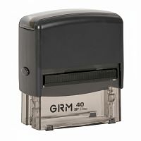 Штамп самонаборный 6-строчный, оттиск 59х23 мм, синий без рамки, GRM 40, КАССА В КОМПЛЕКТЕ, 116000045