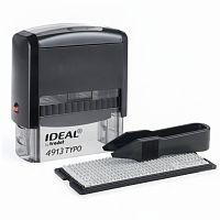 Штамп самонаборный 5-строчный, оттиск 58х22 мм, без рамки, TRODAT IDEAL 4913 P2, КАССА В КОМПЛЕКТЕ, 154356