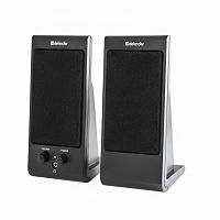 Колонки компьютерные DEFENDER SPK-165/170, 2.0, 2х2 W, пластик, черные, разъем для наушников, 65165