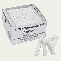 Мел белый АЛГЕМ, набор 100 шт., квадратный, МШБ 100