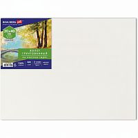 Холст на картоне (МДФ), 30х40 см, 280 г/м2, грунтованный, 100% хлопок, BRAUBERG ART CLASSIC, 192186