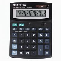 Калькулятор настольный STAFF STF-888-12 (200х150 мм), 12 разрядов, двойное питание, 250149