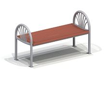 Скамья на металлических ножках 1,30х0,55х0,75 м.