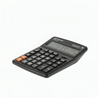 Калькулятор настольный BRAUBERG EXTRA-16-BK (206x155 мм), 16 разрядов, двойное питание, ЧЕРНЫЙ, 250475