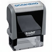 Штамп стандартный "ОПЛАЧЕНО", оттиск 38х14 мм, синий, TRODAT 4911P4-1.2, 53559