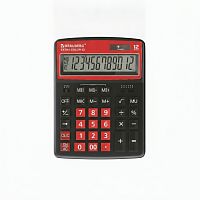Калькулятор настольный BRAUBERG EXTRA COLOR-12-BKWR (206x155 мм), 12 разрядов, двойное питание, ЧЕРНО-МАЛИНОВЫЙ, 250479