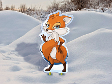 Уличная фигура Новогодняя лисичка