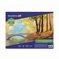 Холст на картоне BRAUBERG ART CLASSIC, 30*40см, грунтованный, 100% хлопок, мелкое зерно, 190621