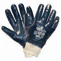 Перчатки хлопковые DIGGERMAN РП, нитриловое покрытие (облив), размер 9 (L), синие, ПЕР317