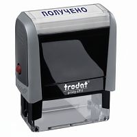 Штамп стандартный "ПОЛУЧЕНО", оттиск 38х14 мм, синий, TRODAT 4911P4-1.1, 53557