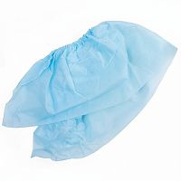 Бахилы из спандбонда КОМПЛЕКТ 50 шт. (25 пар), ГЕКСА, 42 г/м2, низкие, голубые, ш/к 3