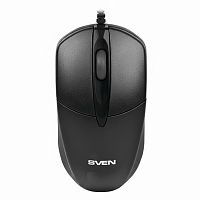 Мышь проводная SVEN RX-112, USB, 2 кнопки+1 колесо-кнопка, оптическая, черная, SV-03200112UB