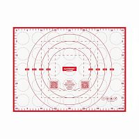 Коврик силиконовый для раскатки/запекания 30х40см, красный, DASWERK 608424