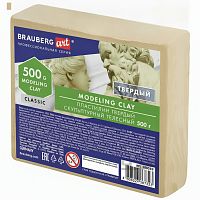 Пластилин скульптурный BRAUBERG ART CLASSIC, телесный, 0,5 кг, твердый, 106519