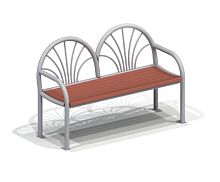 Диван на металлических ножках 1,32х0,57х0,88 м