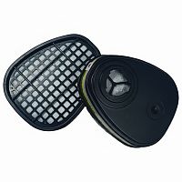Фильтр противогазовый Jeta Safety 6541, комплект 2 штуки, защита от аммиака, органических и неорганических и кислых газов класса ABEK1