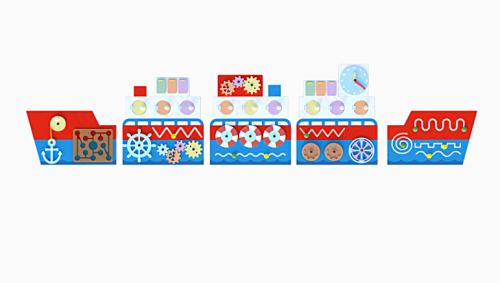 Декоративно-развивающая панель (бизиборд) "Кораблик"