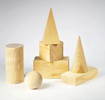 Комплект геометрических тел, дерево (7 шт.)