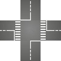 Комплект Перекресток ПДД, 3750х3750 мм